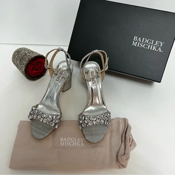 Badgley Mischka Jill Heeled Sandal - Women's Dress Sandals With Ornamental Detail - View #10